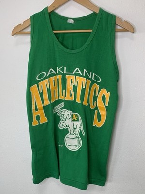 Artex Oakland Athletics A's MLB Tank Top Shirt Graphic Green summer beach S