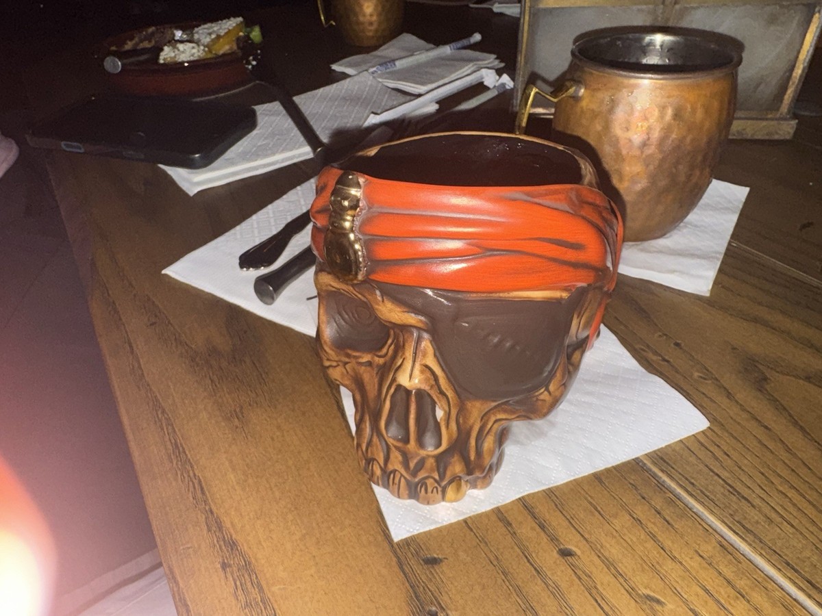 ディズニーパークス ビークアンドバレル 海賊スカル　カップ　パイレーツ New Disney World Beak And Barrel Pirate Skull Mug Plunderer's