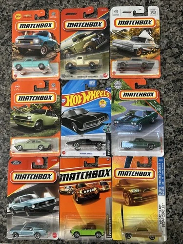 Matchbox Hot Wheels Lot Of 9 Vintage Cars And Trucks