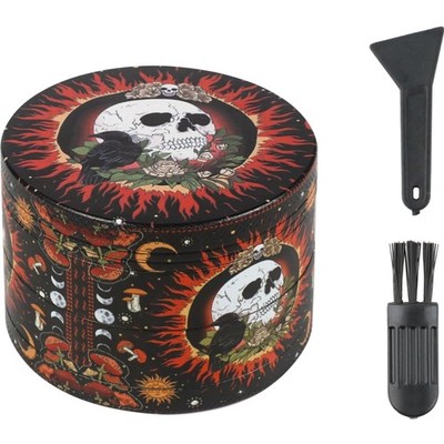 Gewürz Grinder, Pollen Mühle, 63 mm Metall, 4-teilig, Skull Design, Kräutermü...