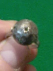 Vintage Sterling Silver Orb Ring with Tiny Green Gemstones