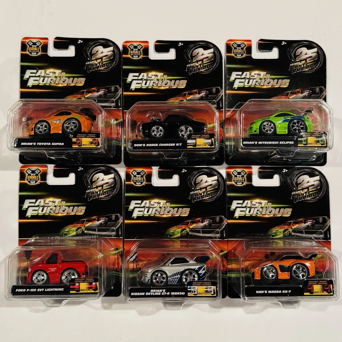Collection Fast & Furious – Packs 1 à 7, échelle 1/43, Voiture Dodge Rouge De Dom Toretto