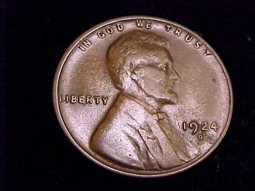 1924-D Lincoln Cent in nearly Very Fine Grade.