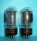 2 RCA 6L6GC Tubes Halo Getters Black Plates Matched Pair Tested