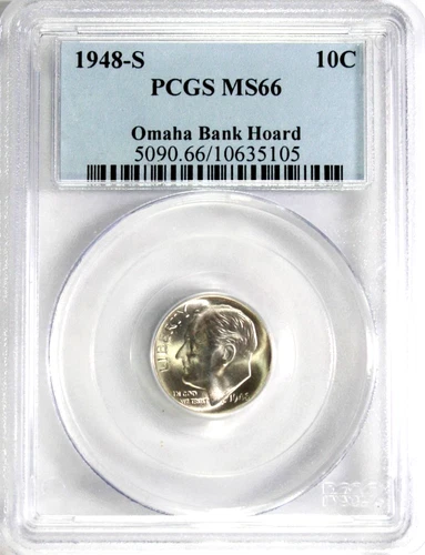 1948-S Roosevelt Dime PCGS MS66 #GA6-05 "90% Silver"