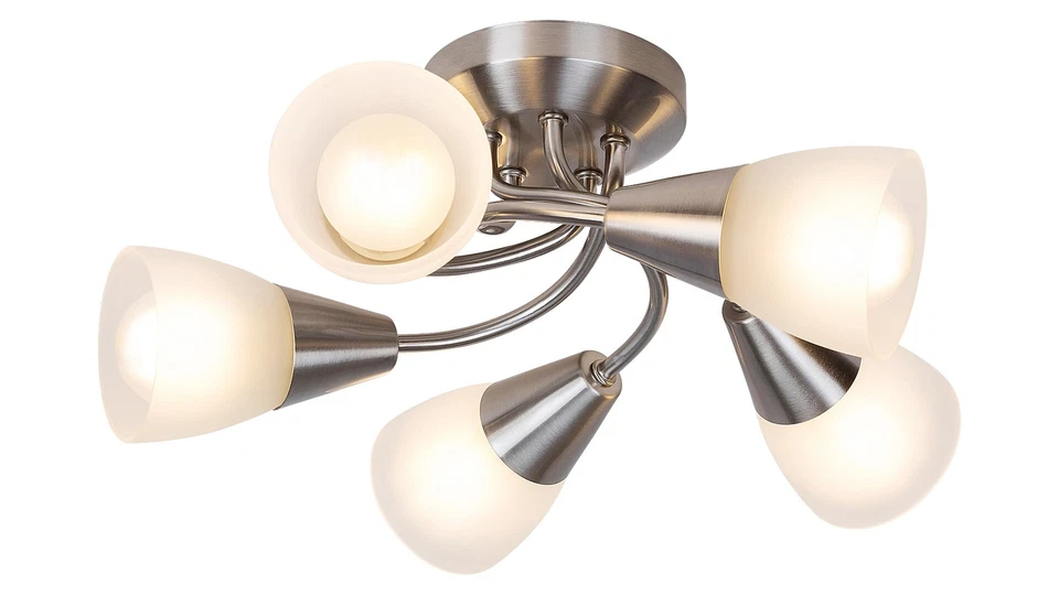 Rabalux 5691 Deckenleuchte 5 Spots Connor, E14, silber, rund, Standard, ø340mm - Bild 2 von 4