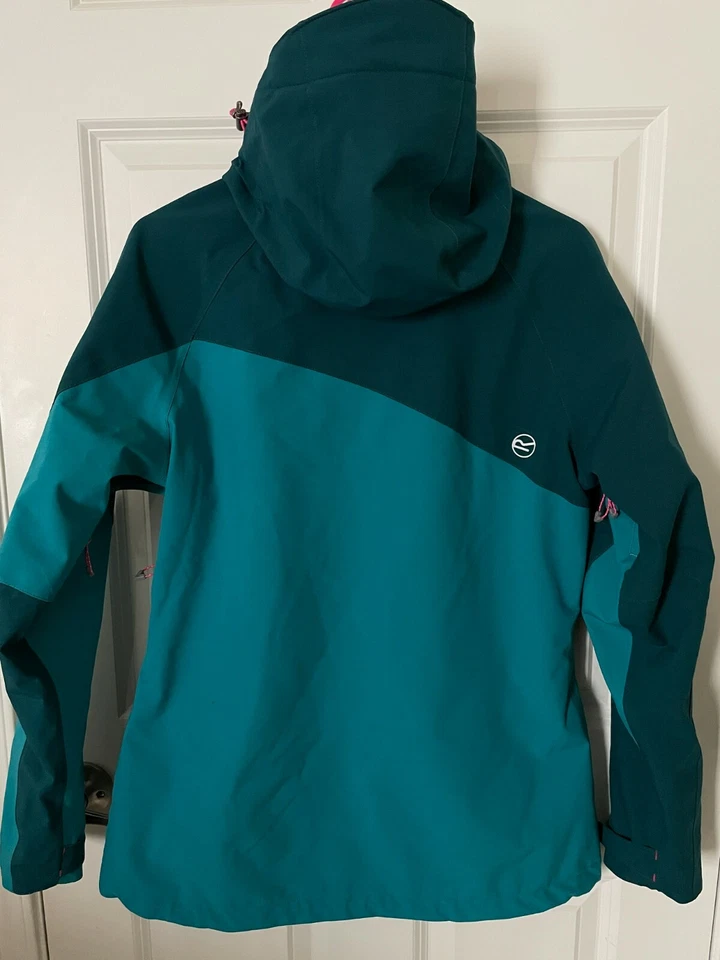 REGATTA WOMENS LADIES 3 IN 1 WATERPROOF COAT / JACKET AQUA/DARK PINK SIZE 10 - Image 2 of 4