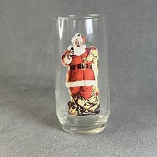 1946 Haddon Sundblom Coca-Cola Santa Christmas Glass Two of Three Series VTG