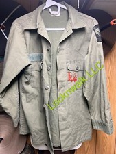 ARMY 1980'S 50/50 COT POLY SHIRT MANS UTILITY DURABLE PRESS OG 507 USED 15 1/2