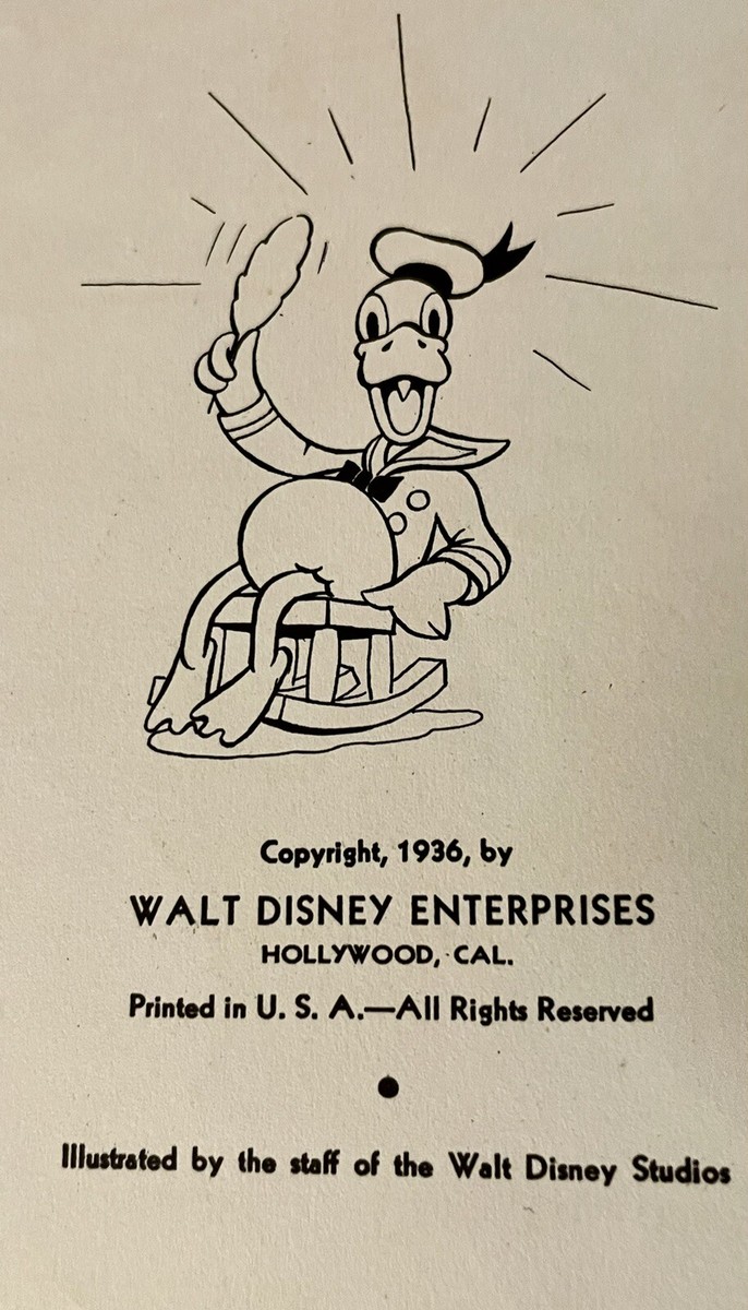 1936 Donald Duck Book Walt Disney Orig Hard Cover | eBay