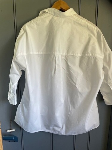 French Connection White Cotton Short Boxy Shirt Top Blouse Size XS - Picture 7 of 7