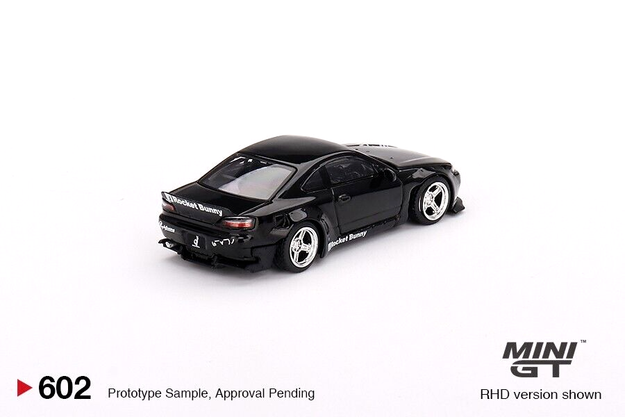 Mini GT#602 Nissan Silvia S15 Rocket Bunny Black Pearl Metal
