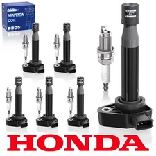 6X OEM Ignition Coil & 6 Iridium Spark plug For Honda Odyssey Accord Acura UF242