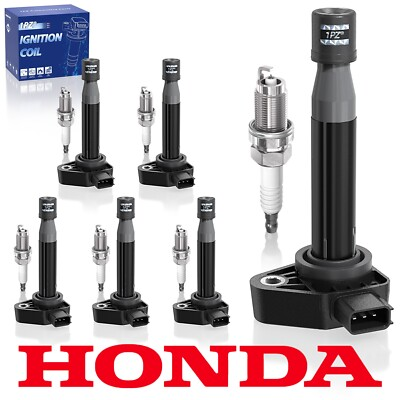 #ad 6X OEM Ignition Coil amp; 6 Iridium Spark plug For Honda Odyssey Accord Acura UF242 $79.99