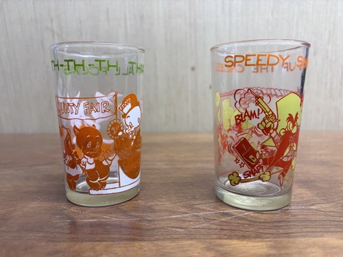 Vtg 1974 Warner Brothers Looney Tunes Welch's Jelly Drinking Glasses Lot of 2 - Picture 5 of 10