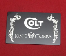 Colt Firearms King Cobra Display Case Plaque