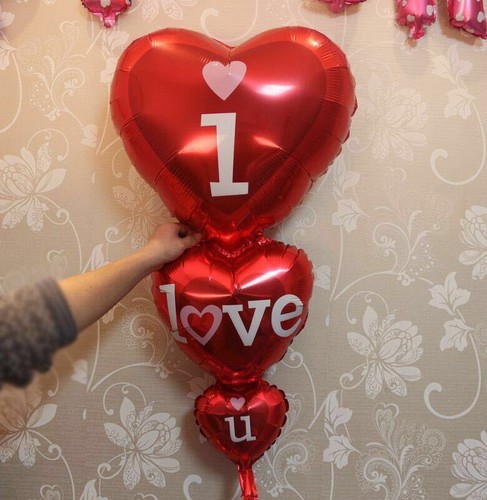 I Love You Balloon Valentine's Day Anniversary Wedding Propose Helium/Air Huge - Picture 3 of 11