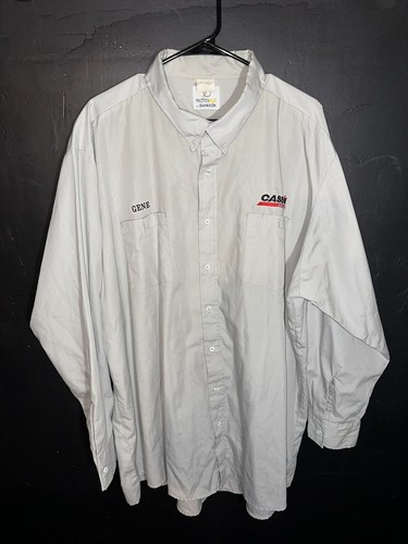 VTG Case IH Protexall Farm Work Wear Shirt Long Sleeve Adult 4XL Gray Embroider - Picture 2 of 7