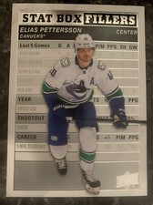 Elias Pettersson  2023-24 upper Deck Series 1  Stat Box Fillers Sb-6