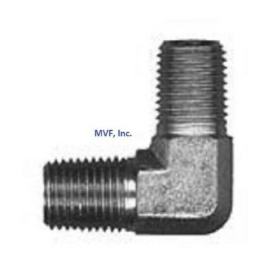 3/8'' Male NPT x 3/8'' Male NPT 90° Elbow Adapter Plated Forged Steel 5500-06-06