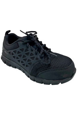 Reebok Women's Sublite Work LAce-Up Sneakers Black