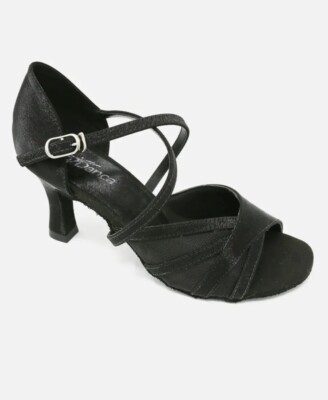 Ladies SO DANCA Strappy Black Ballroom Shoe Salsa Bachata Size 8 NIB