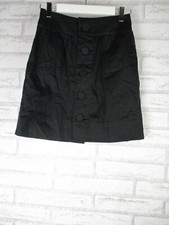 Tigerlily 10 womans black solid skirt Button front Cotton blend pockets