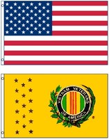 3'x5' Viet Nam Service & American Polyester Flags 3'x5' Viet Nam Service & American Polyester Flags