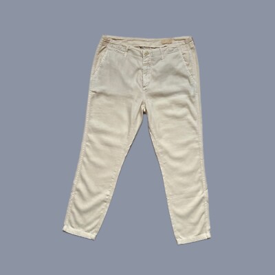 CLOSED Women's Casual Summer Linen Chino Pants Size L Made in Italy