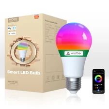 MOES Smart Matter WiFi E27 LED Light Bulbs CW RGB Dimmable Homekit/Alexa/Google