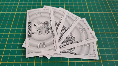 Set x5 Tickets 5 Stück Ersatzteil Monopoly Spiel Pokemon Kanto Edition #C43