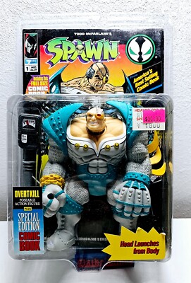 Spawn Overtkill Actionfigur 1994 McFarlane Special Edition Comic  Y217