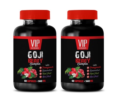 natural antioxidant - Goji Berry Extract 1440mg - fat burner 2 Bottles 120 Caps