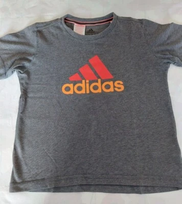T Shirt Gris ADIDAS pour Garçon Taille 10 ans Excellent Etat - Photo 1/3