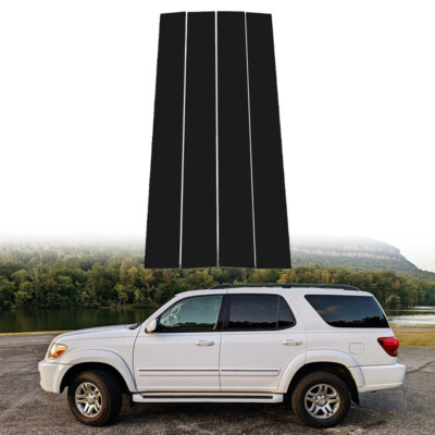 Fenster Säulenpfosten Verkleidung Glänzend Schwarz Für Toyota Tundra 2000-2006
