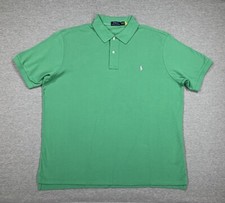 Polo Ralph Lauren Mesh Short Sleeve Green Polo Shirt 735164 Men's 2XB
