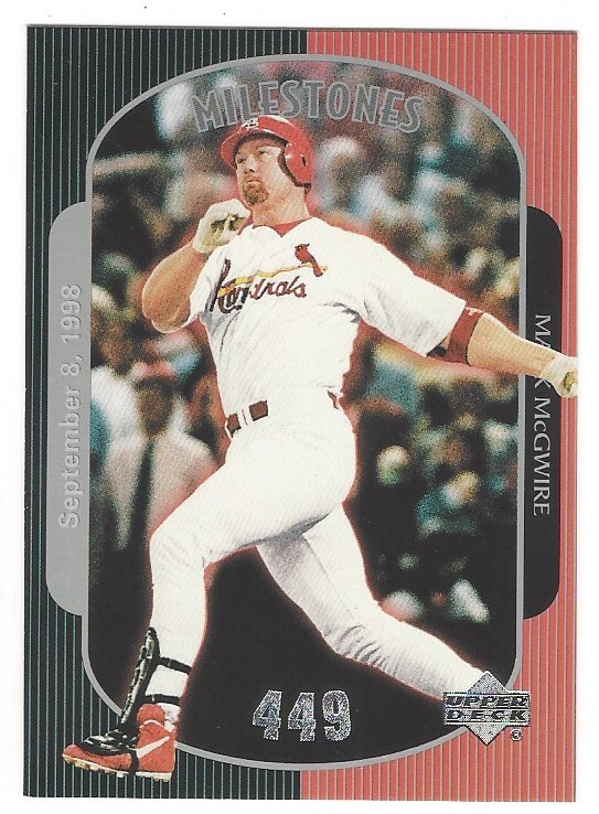 Mark McGwire 1999 Upper Deck McGwire 500 Home Run Set September 8, 1998 Card# 24