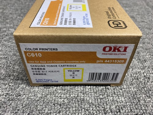 OKI Genuine C610/ C610N Yellow Toner Cartridge - 6,000 pages (44315309) for C610 - Picture 3 of 3