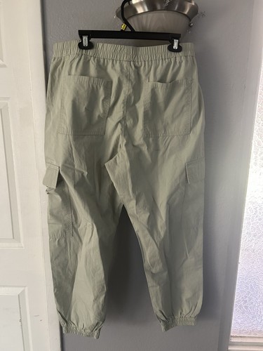 ASOS DESIGN cargo pants with elastic cuff in sage Sz 10 - Picture 9 of 15