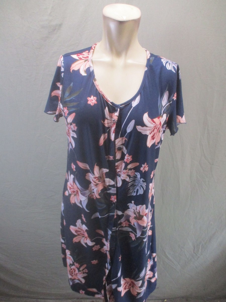 NWT EKOULER Size S Women Floral Short Sleeve Lightweight Short