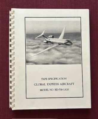 Bombardier Inc. Global Express BD-700-100 1993 Spec Book