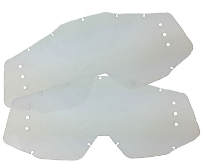 2x 100% Strata Accuri Roll OFF LENS ANTI FOG SCRATCH Clear Motocross Enduro MTB