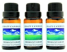 3 Fresh Cut Grass 1/2oz Premium Grade Scented Fragrance Oil Crazy Candles