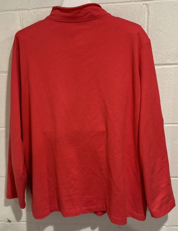 Just My Size Fleece Jacket Full Zip Pink Butterfly Print Pockets Size 1X 16W - Image 4 of 4