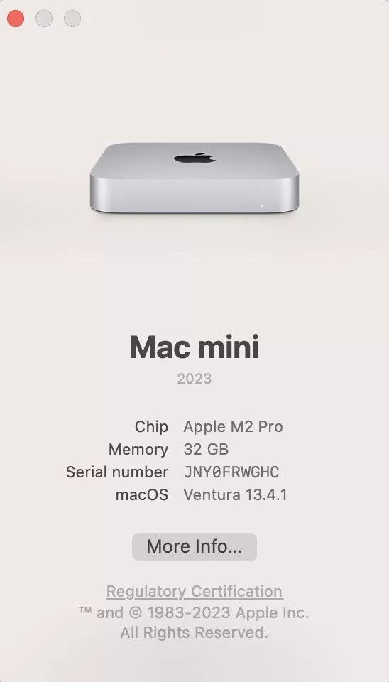 Apple Mac mini Apple M2 Pro chip with 10‑core CPU and 16‑core GPU