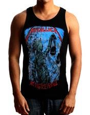 METALLICA AND JUSTICE FOR ALL PUNK ROCK  Band Black Tank Top