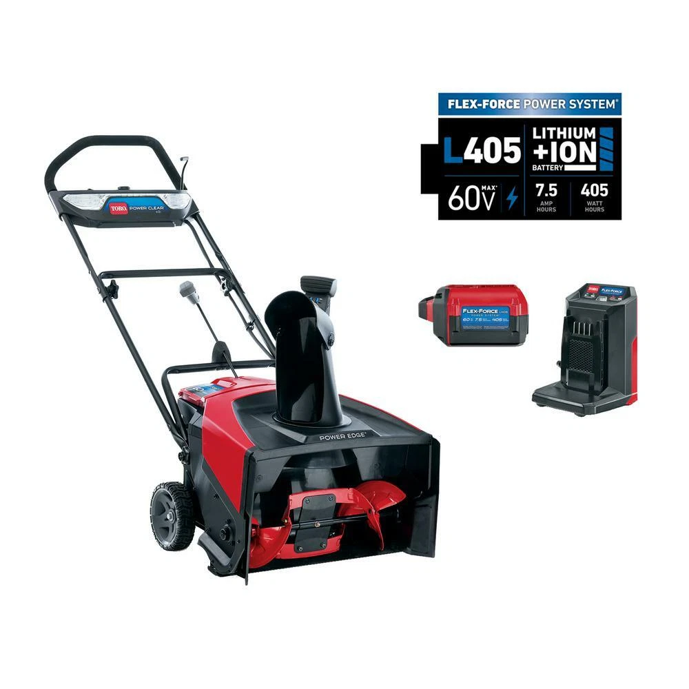Toro Electric Snow Blower 21 in. 60 V Brushless Cordless 7.5 Ah