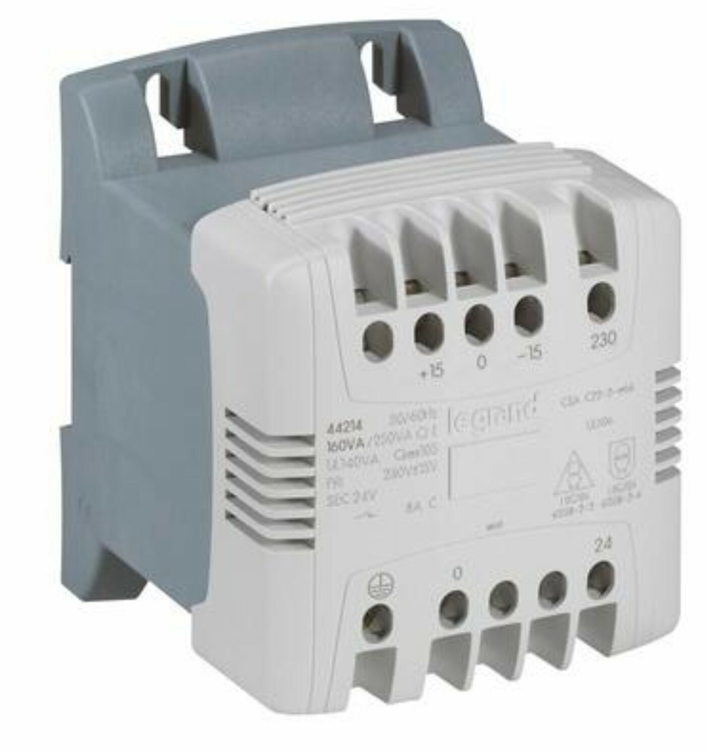 Transformateur Legrand 044216 pour commande électrique rail DIN 230V 24V AC
