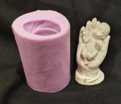 Bebé En Mano 3D Molde de Silicona Para Resina, Arcilla, Toppers Tartas & Más - Imagen 1 de 4