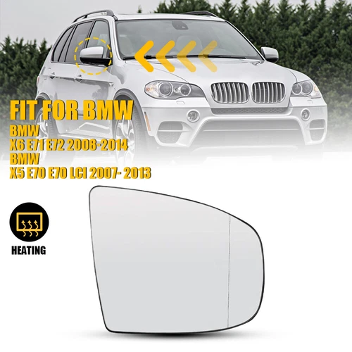 Door Mirror Glass Heated Passenger Side For BMW X5 E70 X6 E71 E72 2007 2008-13 H